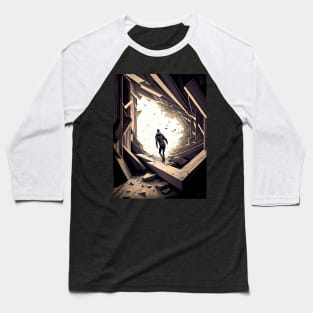 Being Courageous Confronting Fear No. 2 on a Dark Background Baseball T-Shirt